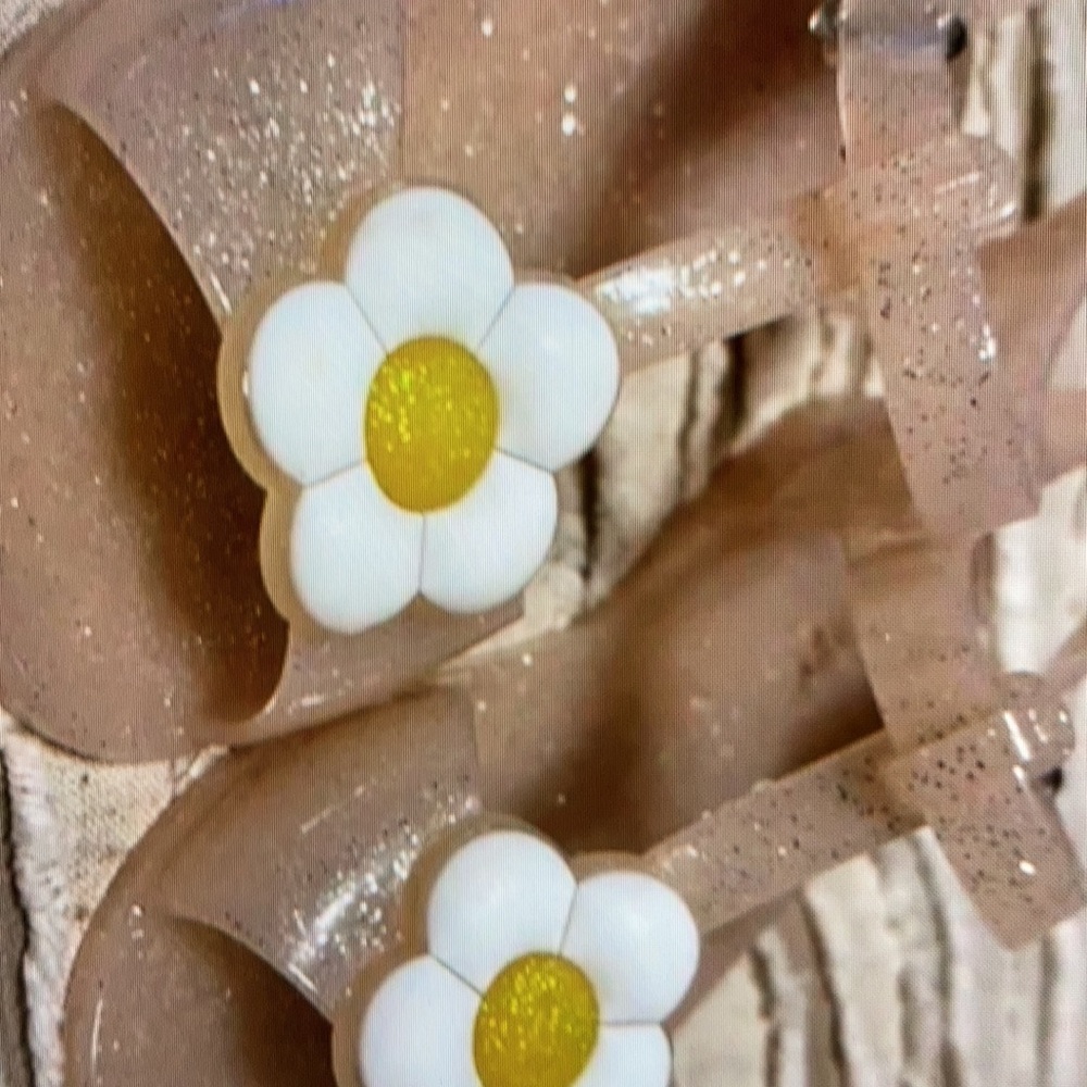 Glitter daisy jelly kids toddler shoes